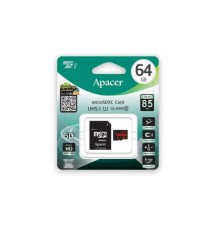 .64GB MicroSD (Class 10) UHS-I (U1) +SD adapter, Apacer 