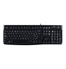 Keyboard Logitech K120 OEM, Thin profile, Quiet typing, Spill-resistant, 1.5m, USB, EN/RU, Black