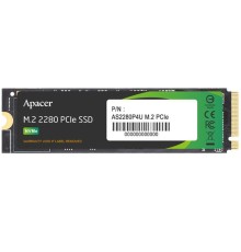 .M.2 NVMe SSD    512GB Apacer AS2280P4X [PCIe 3.0 x4, R/W:2100/1700MB/s, 530/420K IOPS, 350TB,3DTLC]