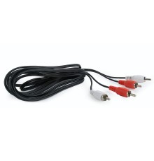Cable RCA*2 - RCA*2,  1.8m, Cablexpert, CCA-2R2R-6
