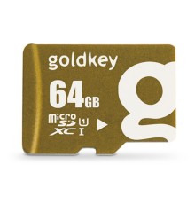 .64GB MicroSD (Class 10)  UHS-I (U1) +SD adapter, Goldkey (R/W:95/20MB/s)