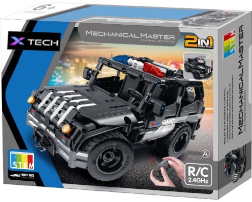 8026, XTech Bricks: 2in1, Police Car, R/C 4CH, 355 pcs