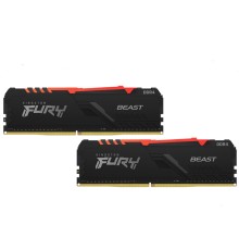 16GB DDR4-3600MHz  Kingston FURY Beast RGB (Kit of 2x8GB) (KF436C17BBAK2/16), CL17, 1.35V, Black