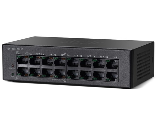 16-port 10/100Mbps Desktop Switch  Cisco SF110D-16