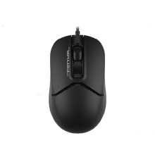 Mouse A4Tech FM12S Silent, Optical, 1000 dpi, 3 buttons, Ambidextrous, 4-Way Wheel, Black, USB