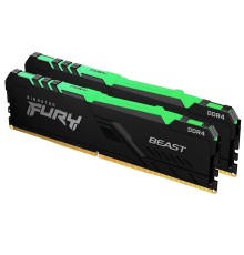 16GB DDR4-2666MHz  Kingston FURY Beast RGB (Kit of 2x8GB) (KF426C16BBAK2/16), CL16-18-18, 1.2V,Black