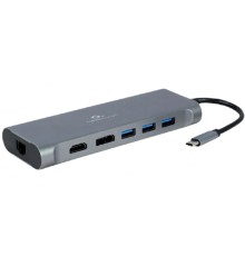 Adapter 8-in-1 Type-C to DP/LAN/VGA/4K HDMI/AUX/USB3.0/SD/Type-C socket, Cablexpert A-CM-COMBO8-01