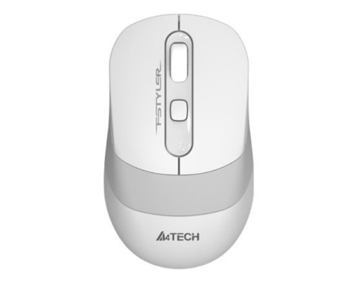 Wireless Mouse A4Tech FG10, Optical, 1000-2000 dpi, 4 buttons, Ambidextrous, 1xAA, White/Grey