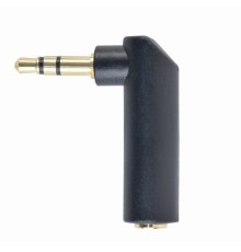 Audio adapter 3-pin*3.5 mm jack angled 90 ° to *3.5 mm jack socket, Cablexpert, A-3.5M-3.5FL