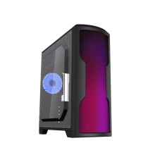 Case ATX GAMEMAX G562-RGB, w/o PSU, 1x120mm, Blue LED, 75 RGB LED Front Panel, USB3.0, Black
