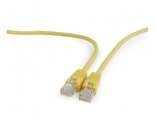 1 m, Patch Cord  Yellow, PP12-1M/Y, Cat.5E, Cablexpert, molded strain relief 50u