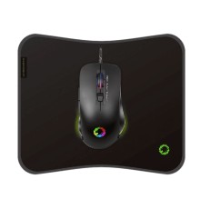 Gaming Mouse & Pad Gamemax MG7, Optical, 1200-3200 dpi, 6 buttons, Ergonomic, RGB, Black, USB