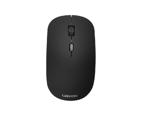 Wireless Mouse Canyon CND-CMSW400PG, Optical, 800-1600dpi, 4 buttons, Ambidextrous, 1xAA, Black/Pic.