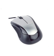 Mouse Gembird MUS-3B-02-BG, Optical, 1000 dpi, 3 buttons, Ambidextrous, Black/Grey, USB