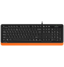 Keyboard A4Tech FK10, Multimedia Hot Keys, Laser Inscribed Keys , Splash Proof, Black/Orange, USB