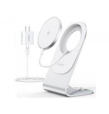 Wireless Magnetic Charger Stand CHOETECH, H047 + T517-F, Silver