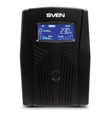 UPS SVEN Pro  650, 650VA/390W, Line Interactive, AVR, LCD, USB, 2xShuko Sockets