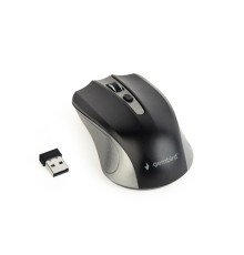 Wireless Mouse Gembird MUSW-4B-04-GB Optical 800-1600 dpi 4 buttons, Ambidextrous, 2xAAA, Grey/Black