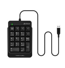 Numeric Keypad A4tech FK13P, Slim Profile, Round-Square Keycaps, High-Elasticity Silicon, USB, Black