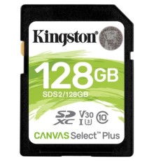 128GB  SDXC Card (Class 10) UHS-I , U3, Kingston Canvas Select Plus 