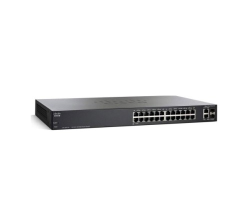 24-port 10/100Mbps PoE Smart Switch  Cisco SF250-24P, 2xSFP, 2xSFP Combo