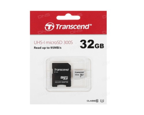 .32GB MicroSD (Class 10) UHS-I (U1), Transcend 