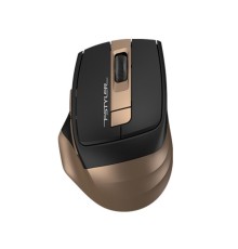 Wireless Mouse A4Tech FG35, Optical, 1000-2000 dpi, 6 buttons, Ergonomic, 1xAA, Black/Bronze