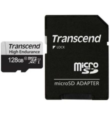 128GB MicroSD (Class 10) UHS-I (U1),+SD adapter, Transcend 