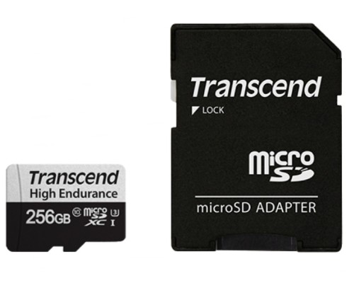 256GB MicroSD (Class 10) UHS-I (U3),+SD adapter, Transcend 
