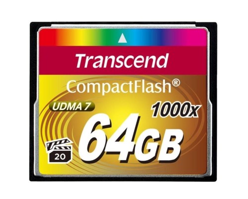 .64GB CompactFlash Card, Hi-Speed 1000X, Transcend 