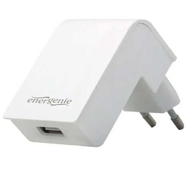 Universal USB charger, Out:1 USB * 5V / 2.1A, In: Schuko CEE 7/4, White, EG-UC2A-02-W