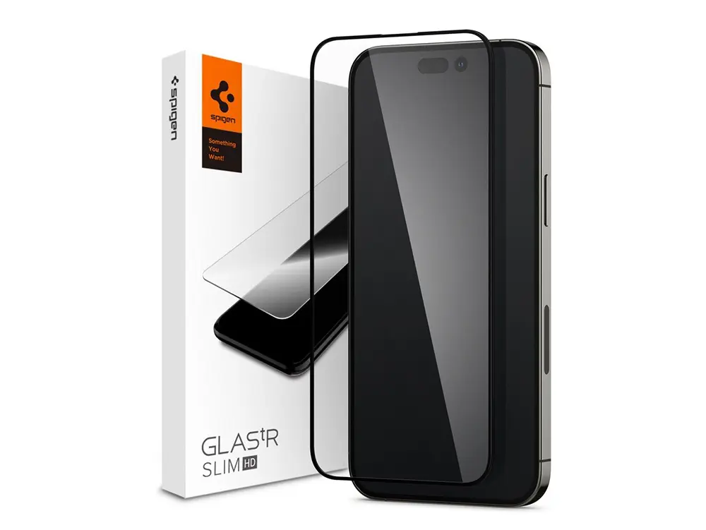 Spigen iPhone 14 Pro Max, Glass FC, Tempered Glass, Black