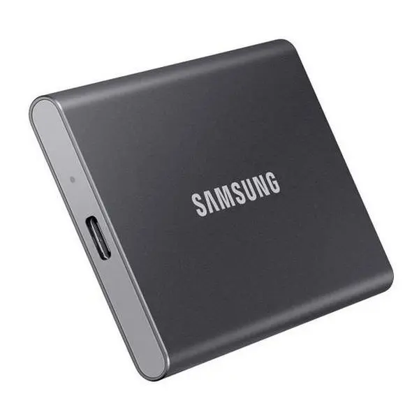 1.0TB Samsung Portable SSD T7 Grey, USB-C 3.1 (85x57x8mm, 58g, R/W:1050/1000MB/s)