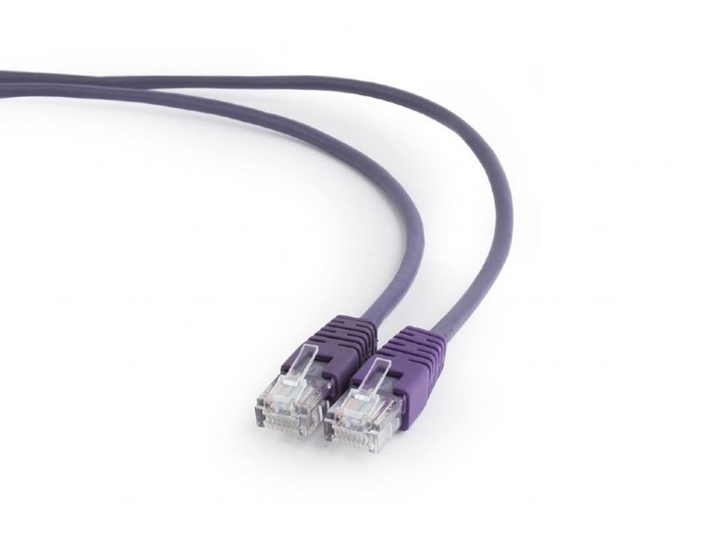 1 m, Patch Cord  Purple, PP12-1M/V, Cat.5E, Cablexpert, molded strain relief 50u" plugs