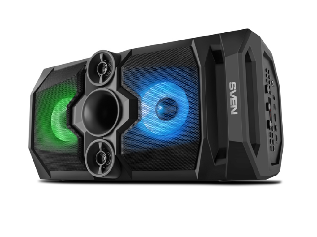 Speakers SVEN "PS-650" 50w, Black, Bluetooth, microSD, FM, AUX, USB, LED, power:8000mA, USB, DC5V
