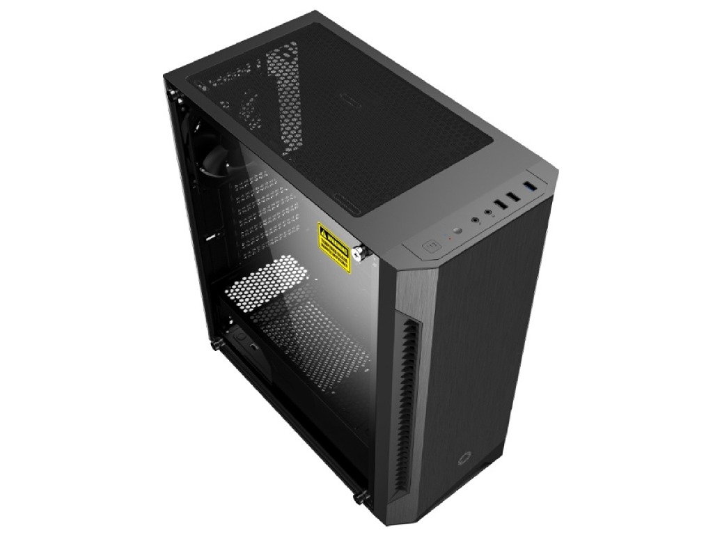Case ATX GAMEMAX Fortress TG, w/o PSU, 0.5mm, 3x120mm fans, PWM Hub, Tempered Glass, Dust Filter, 1xUSB3.1, 2xUSB2.0, 2x2.5", 2x3.5", Black