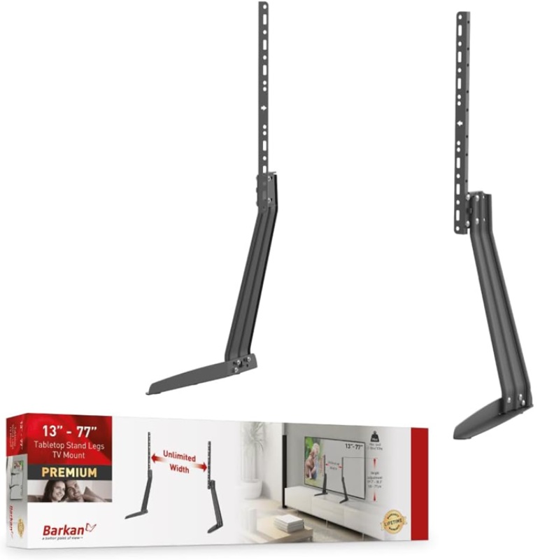 Tabletop TV Legs Barkan ''S40'' Black 32"-70", max.50kg, VESA mm: up to 800x400mm