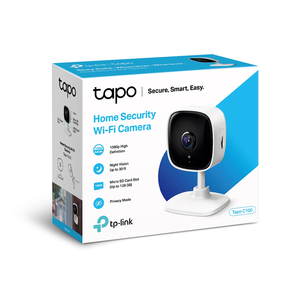 TP-Link Indoor TAPO C100, 2Mp, Home Security Wi-Fi Camera