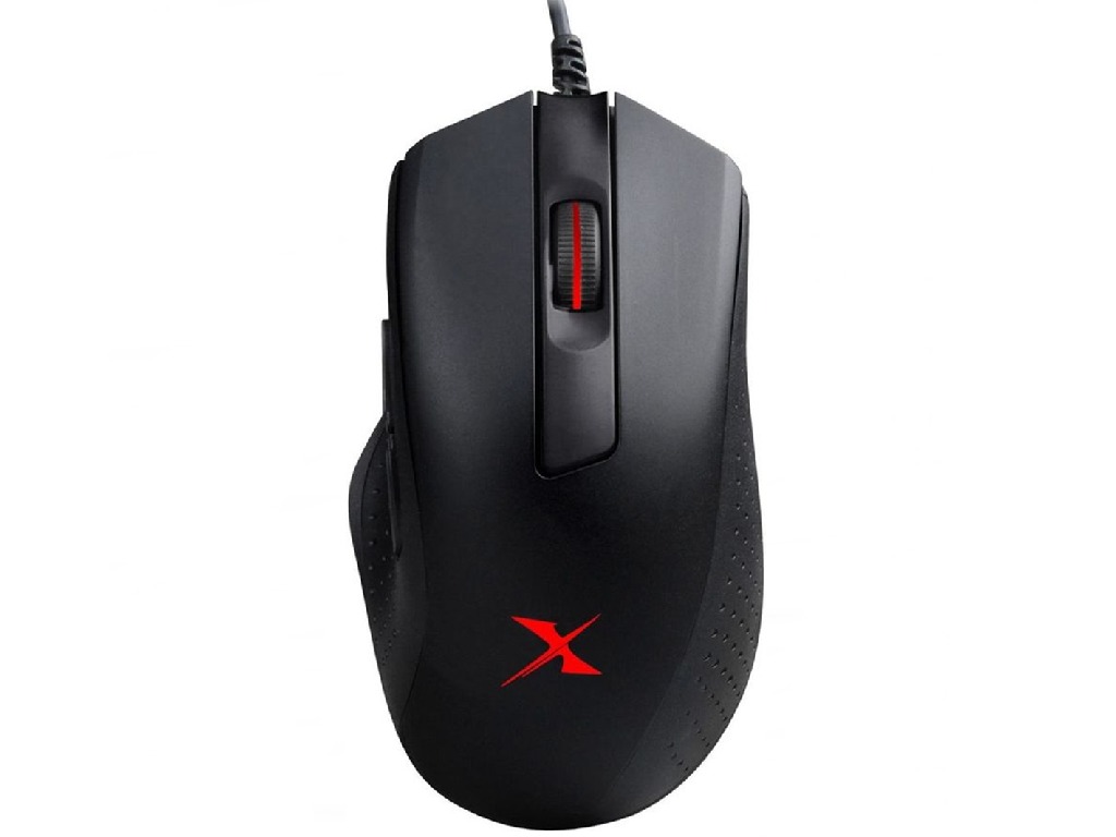 Gaming Mouse Bloody X5 Pro, 50-16000 dpi, 5 buttons, 400IPS, 50G, Ergonomic, Rubber Grips, UV surface, LOD, P-CPI, R-Hz, D-CPI, RGB, 1.8m, USB, Black