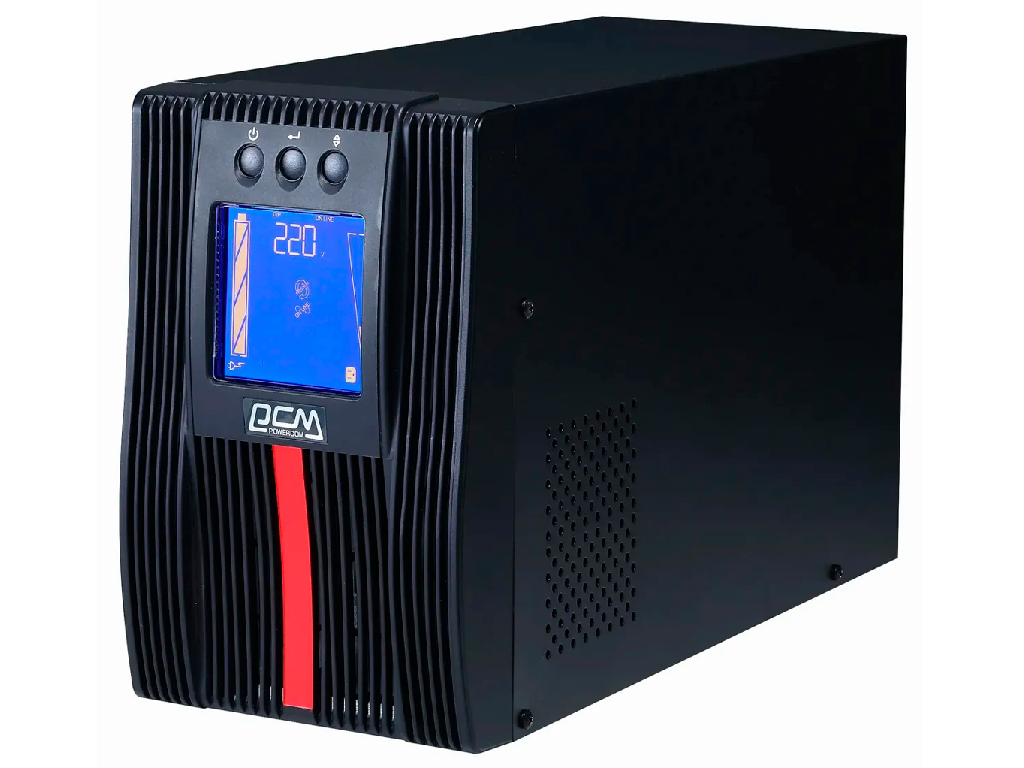 UPS PowerCom MAC-2000, Tower, 2000VA/2000W, Online, LCD, RS232, USB,SNMP SLOT, Ex.Batt. Connector, 2xSchuko