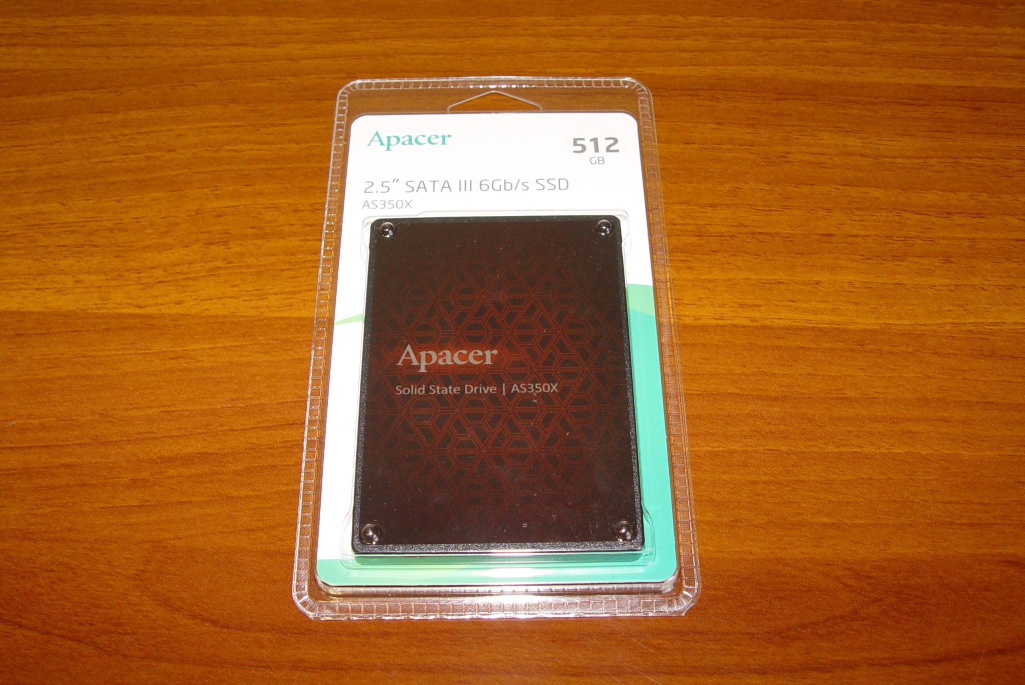 2.5" SATA SSD  512GB    Apacer "AS350X" [R/W:560/540MB/s, 87/80K IOPS, 3D-NAND TLC], Retail