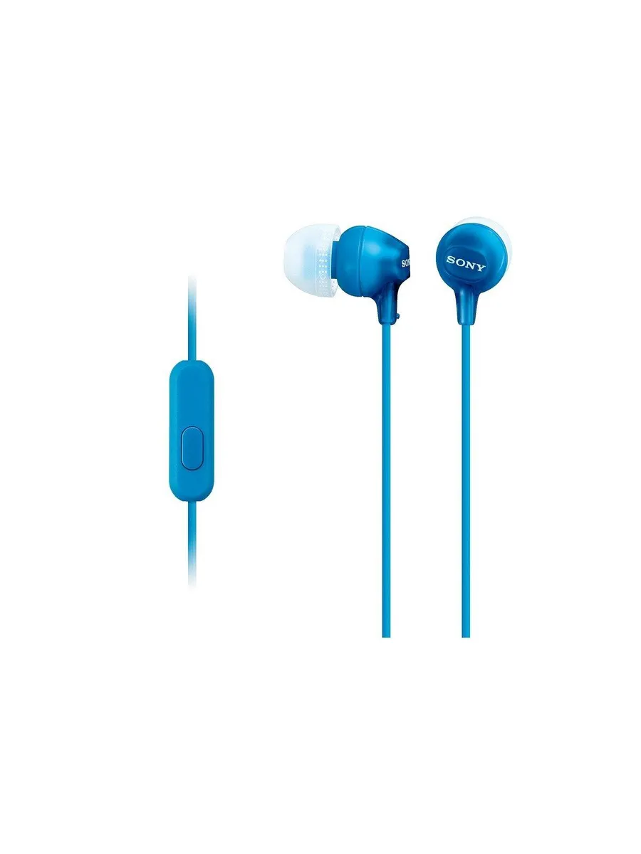 Earphones  SONY  MDR-EX15AP, Mic on cable,  4pin 3.5mm jack L-shaped, Cable: 1.2m, White