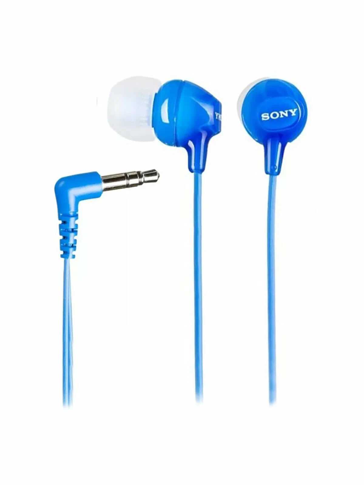 Earphones  SONY  MDR-EX15LP, 3pin 3.5mm jack L-shaped, Cable: 1.2m, Blue