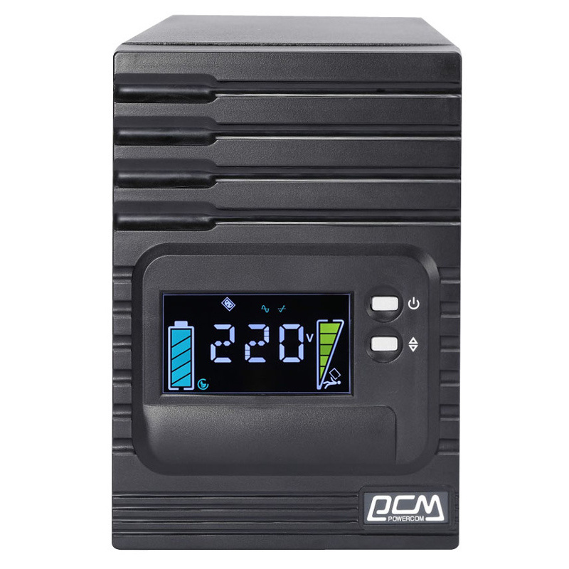 UPS PowerCom SPT-1500, 1500VA/1200W, Smart Line Interactive, Pure Sinewave, LCD, AVR, USB, SNMP, 8xIEC