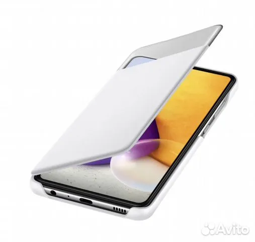 Original Sam. S View Wallet Cover Galaxy A72, White