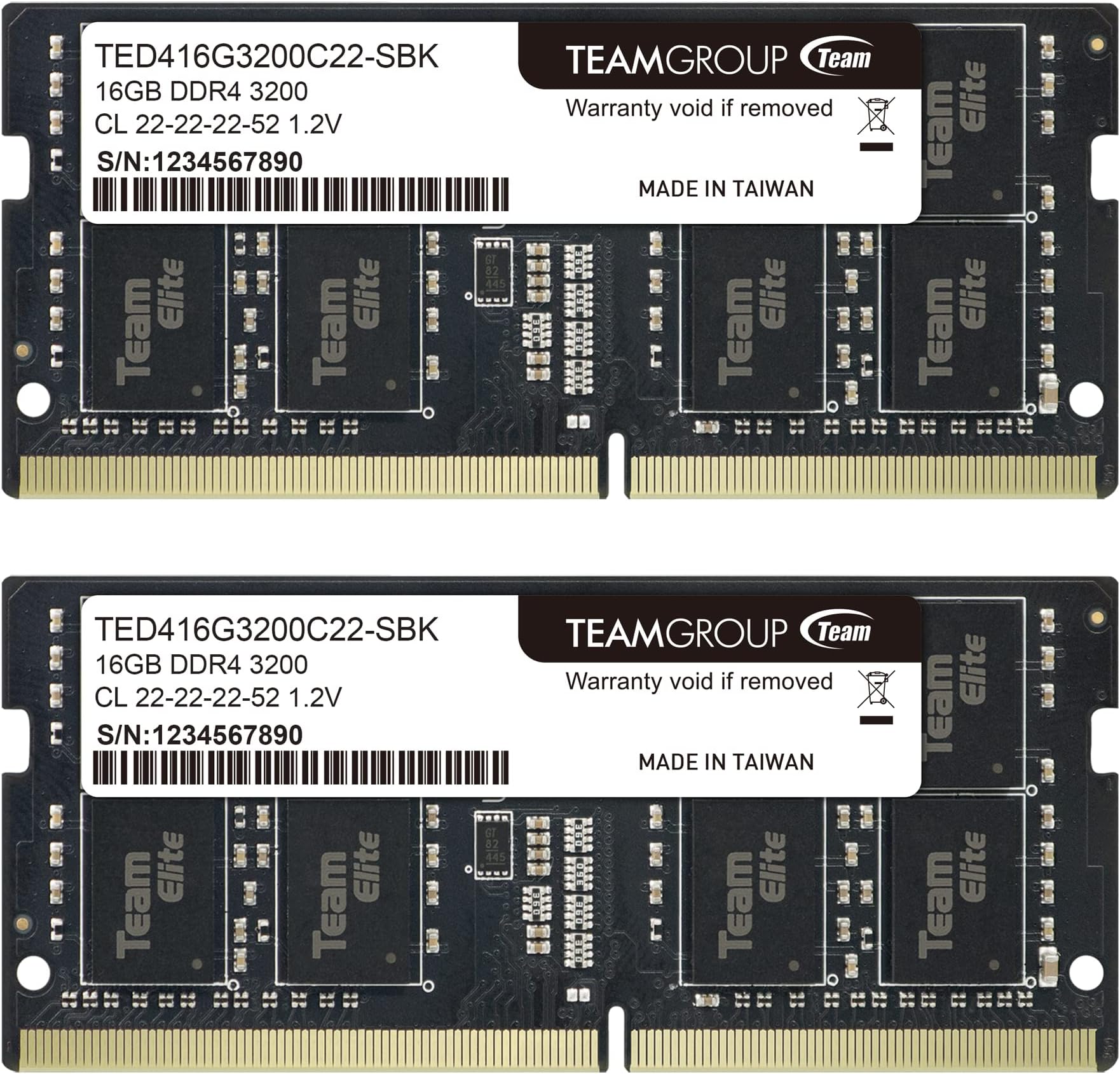 16GB DDR4-  3200MHz   Transcend PC25600, CL22, 288pin DIMM 1.2V