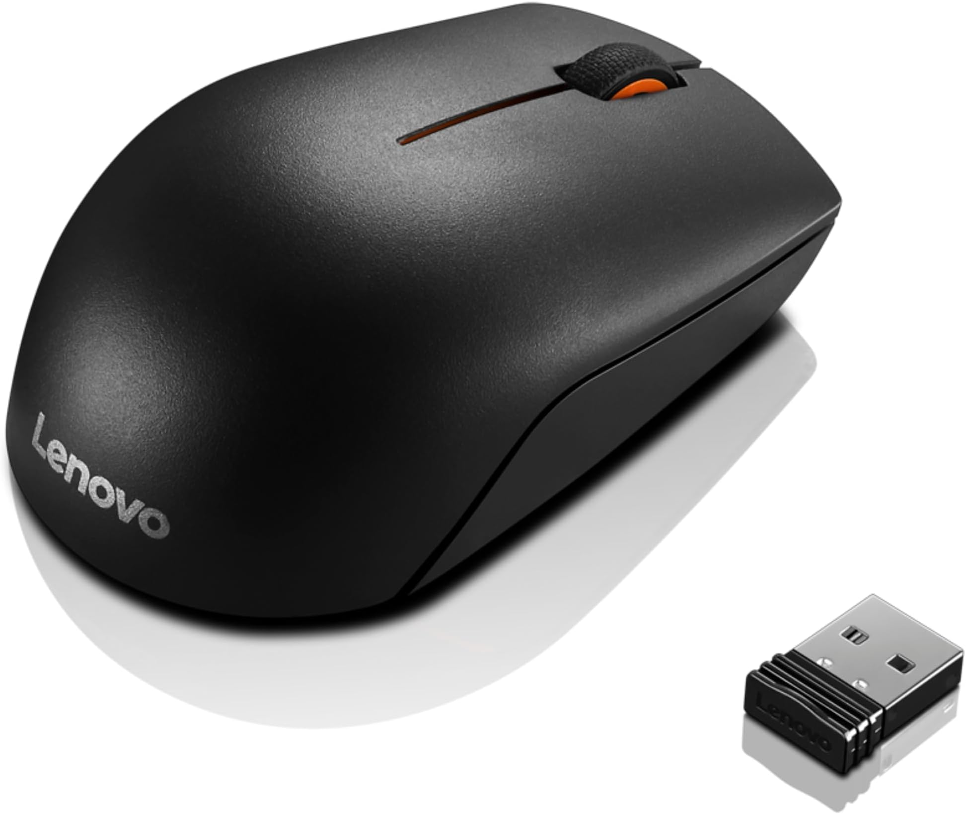 Wireless Mouse Lenovo 300, Compact, up to 1000 dpi, 3 buttons, Ambidextrous, Optical sensor, 52,3g., 1xAA, 2,4Ghz, Black (GX30K79401)