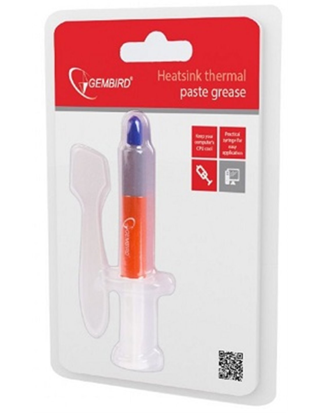 Thermal Paste Gembird, TG-G3.0-01 (3.0g, 4.5 W/m·K, 2.5 g/cm³, -50°C to +240°C)