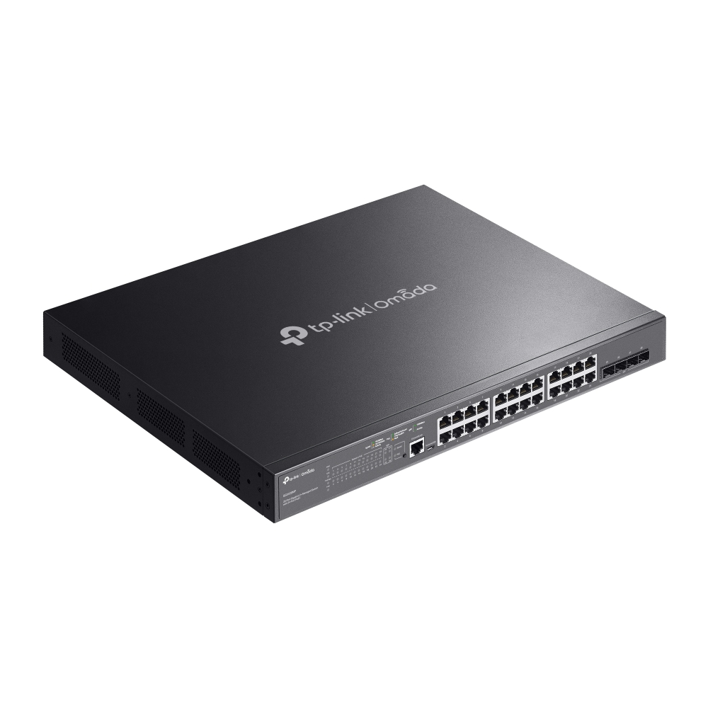 24-Port Gigabit L2+ Managed PoE+ Switch  TP-LINK "SG3428MP", 4x1Gbps SFP ports, budget 384W