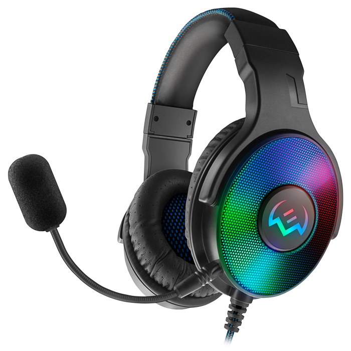 Gaming Headset SVEN AP-U1500MV, 50mm drivers, 50-20kHz, 24 Ohm, 115dB, 360g, In-Line Controls, Detachable Mic, v7.1, RGB, 2.2m, USB, Black